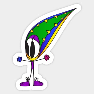 Funny Cartoon Character Sticker